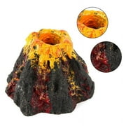 Autmor Aquarium Volcano Ornament Kit with Air Stone Bubbler Fish Tank Decorations