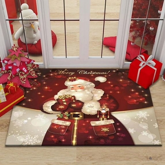 Autmor Christmas Doormat ,Christmas Mats for Front Door Indoor ,Outdoor Entry Rug Door Mat Ideal for Inside Outside Home High Traffic Area Weather Resistant