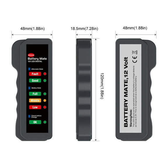 Auto 12V Battery And Alternator Tester Auto, Battery Tester Battery Tester