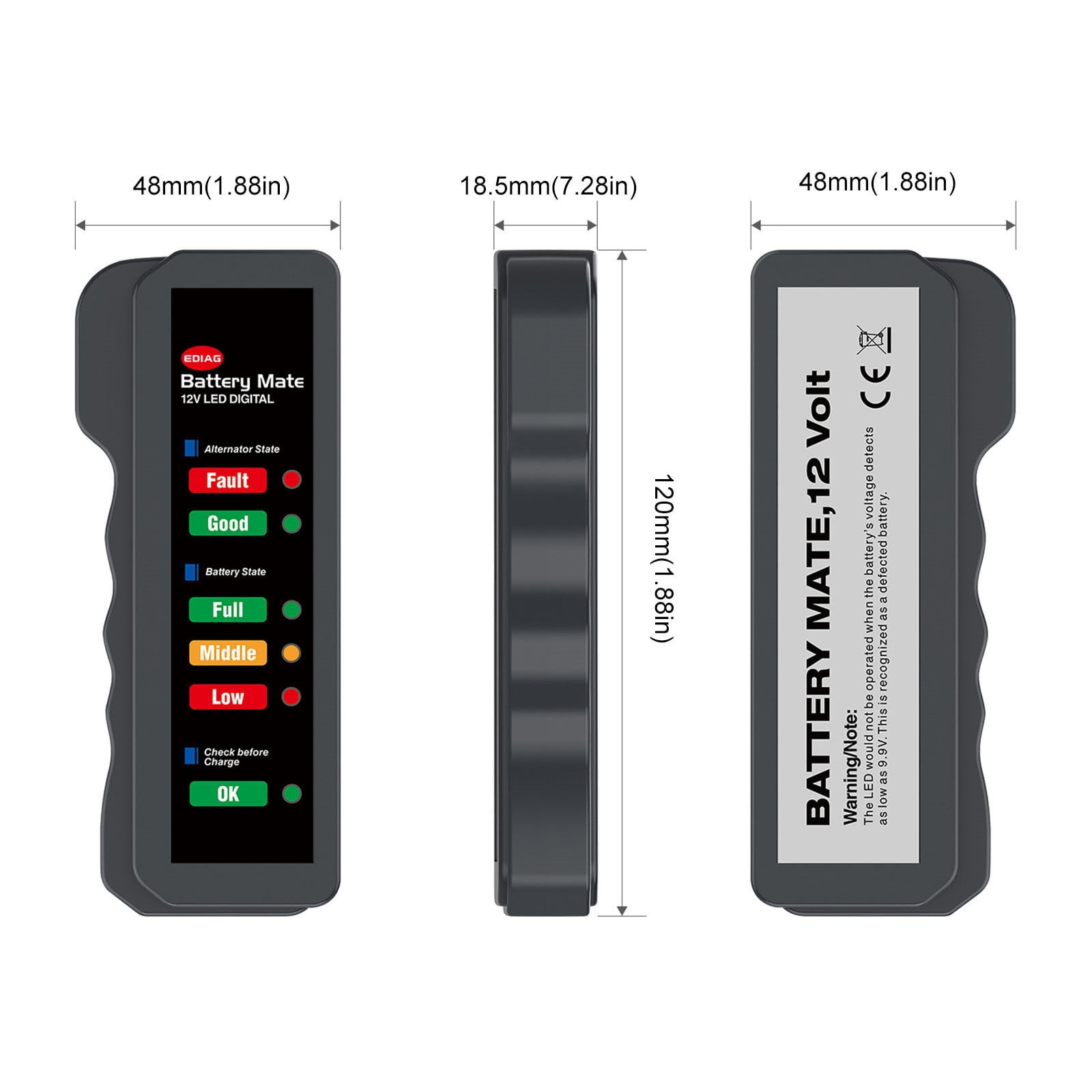 Auto 12V Battery And Alternator Tester Auto, Battery Tester Battery