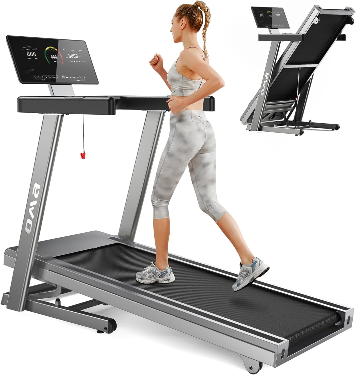 Auto 15 Incline Treadmill for Home 400 lb Capacity Silver Heavy Duty Treadmill with 20 inch Wide Belt Commercial Folding Treadmill Professional Treadmill 350 lb with 3.5 hp Walmart