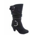 thumbnail image 1 of Auto 8k Youth Girl's Kid's Zipper Low Heel Round Toe Buckle Dress Boot ( Black, 2 ), 1 of 2