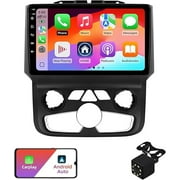 Auto AC 2+32G Android 12 Double Din Car Stereo for Dodge RAM 1500/2500/3500 2013-2018 with 9 Inch Touchscreen Radio Built-in Wireless Carplay/Android Auto/GPS/Bluetooth/SWC