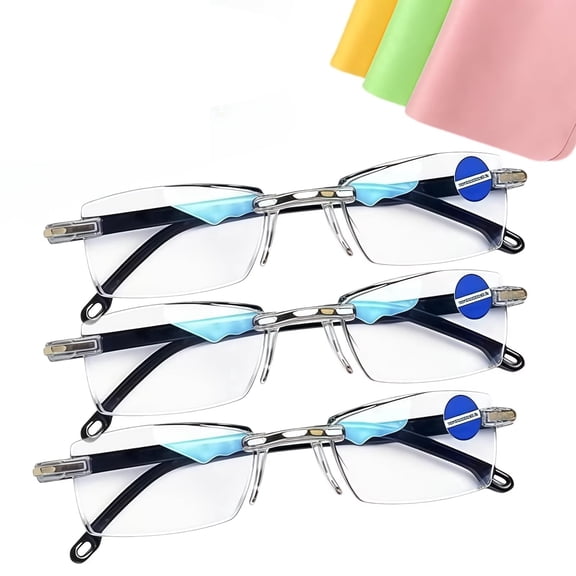 Auto Adjusting Smart Reading Glasses, Dual Focus HD Eyewear For Near And Far Viewing, Anti Blue Light Lightweight Unisex Glasses