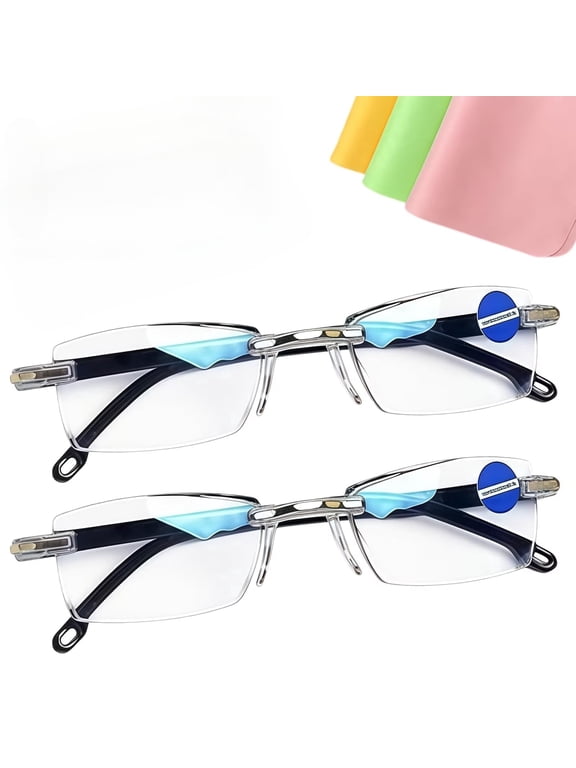 Auto Adjusting Smart Reading Glasses, Dual Focus HD Eyewear For Near And Far Viewing, Anti Blue Light Lightweight Unisex Glasses