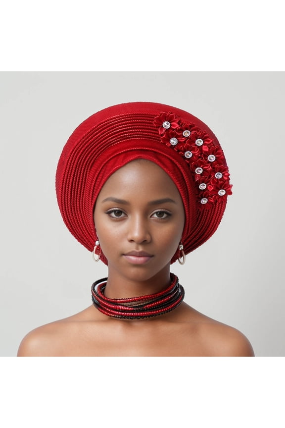 Auto African Head Tie Of Aso Oke Headwraps Hat Turban Wedding Party Handmade Elegant Hair Wear Cap 1940s Womens Hat Tartan Bulk Wool Hat Women Women's Dress Hats Women Winter Hats French Hat Men