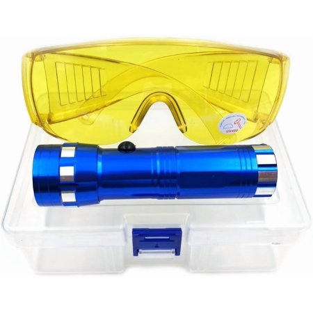 Auto Air Conditioner Flashlight Leak Detector Tool Car AC Leak Test Flashlight UV Protective Glasses