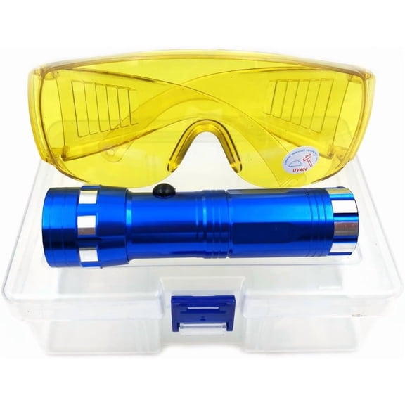 Auto Air Conditioner Flashlight Leak Detector Tool Car AC Leak Test Flashlight UV Protective Glasses