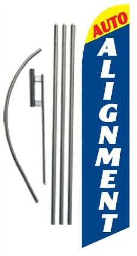 Auto Alignment 15ft Feather Banner Swooper Flag Kit - INCLUDES 15FT ...