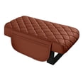 thumbnail image 1 of Auto Armrest Box Pad with Memory Foam - Universal Leather Car Center Console Cover Cushion, Non- Elbow Support with Storage for SUV, Truck, Car, 1 of 8