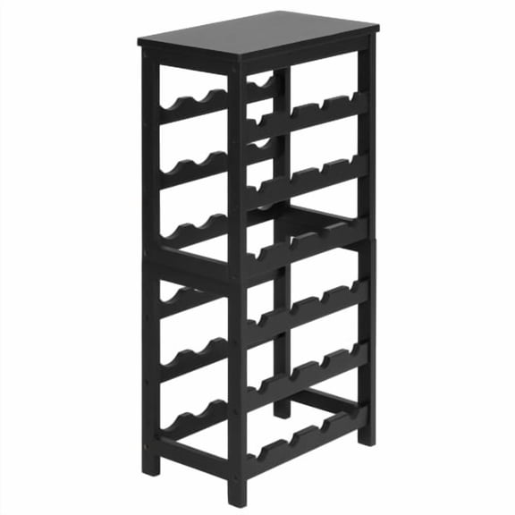 Auto Beyond 24 Bottle Detachable Wine Rack, 6-Tier Wine Bottle Holder, Freestanding Floor Display Wine Storage Shelves, For Kitchen,Cellar,Bar,Dining Room,Living Room, Black