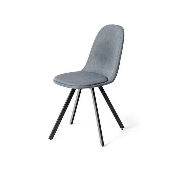 Auto Beyond 4-Piece Dining Chair Set, Modern Kitchen & Dining Room Seating, Compact Dining Chairs with Soft Cushions and Sturdy Metal Legs (Gray)