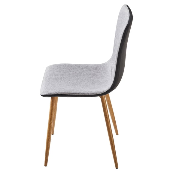 Auto Beyond Dining Chairs Set of 4, Modern Faux Leather Kitchen Chair Set with Ergonomic Backrest, Suitable for Restaurants and Cafes (Gray)