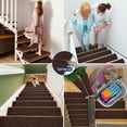 thumbnail image 1 of Auto Beyond Wooden Stair Treads 15 Pieces 8 inch x 30 inch Stair Non-Slip Mats Self-Adhesive Backing Tearable Stickable Washable Brown, 1 of 5