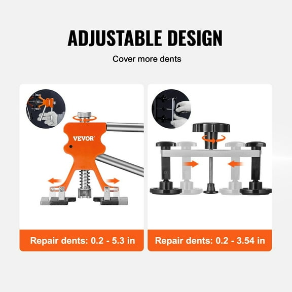 Auto Body Dent Puller and Hail Remover Tool Kit - Professional Paintless Repair Set with Bridge Lifter for Car Dent Removal