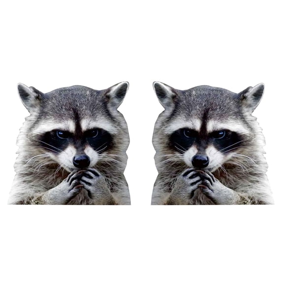 Auto Body Side Animals Stickers Waterproof Raccoon Pattern Car Stickers Anti-Scratch Car Side Window Decal for Car Decor (2PCS)