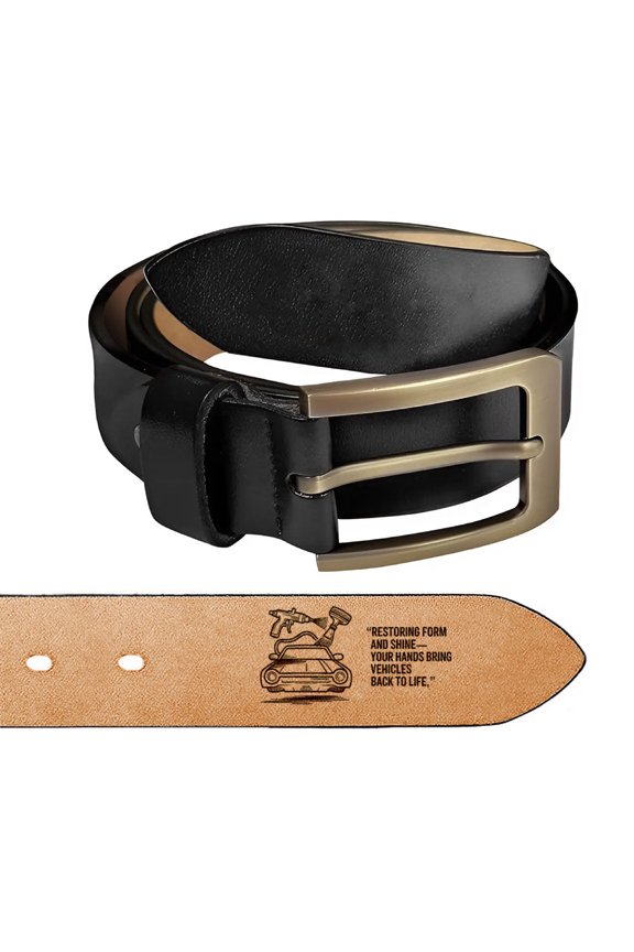Auto Body Technician Gift – Leather Belt with Engraved Tribute – Gift for Men Who Repair with Precision – Christmas Gift, Leather Belt, Mens Belt, Leather Belt for Men