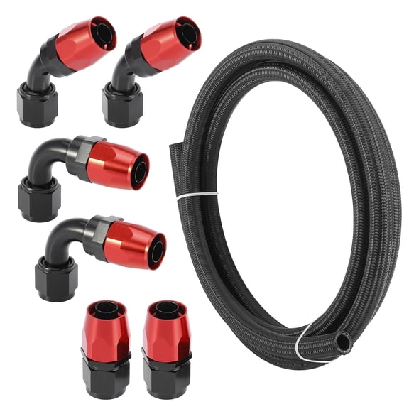 Auto Braided 10ft 5/8" Fuel Line with AN10 End Fitting for CPE Oil Gas Hose