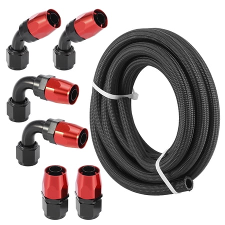 Auto Braided 15ft 5/8" Fuel Line with AN10 End Fitting for CPE Oil Gas Hose