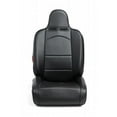 thumbnail image 1 of Auto  CPA3002 Black Leatherette & Carbon Fiber Polyurethane with Black Piping Universal Reclineable Suspension & Jeep Seats, Black, 1 of 1