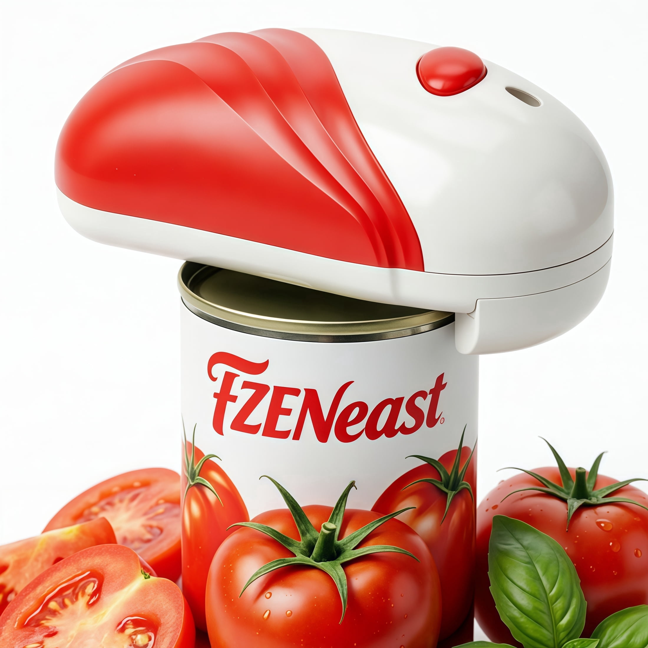 Auto Can Opener for Seniors with Arthritis, Easy Hands-Free Use,Smooth Edge without Sharp Edges, Red
