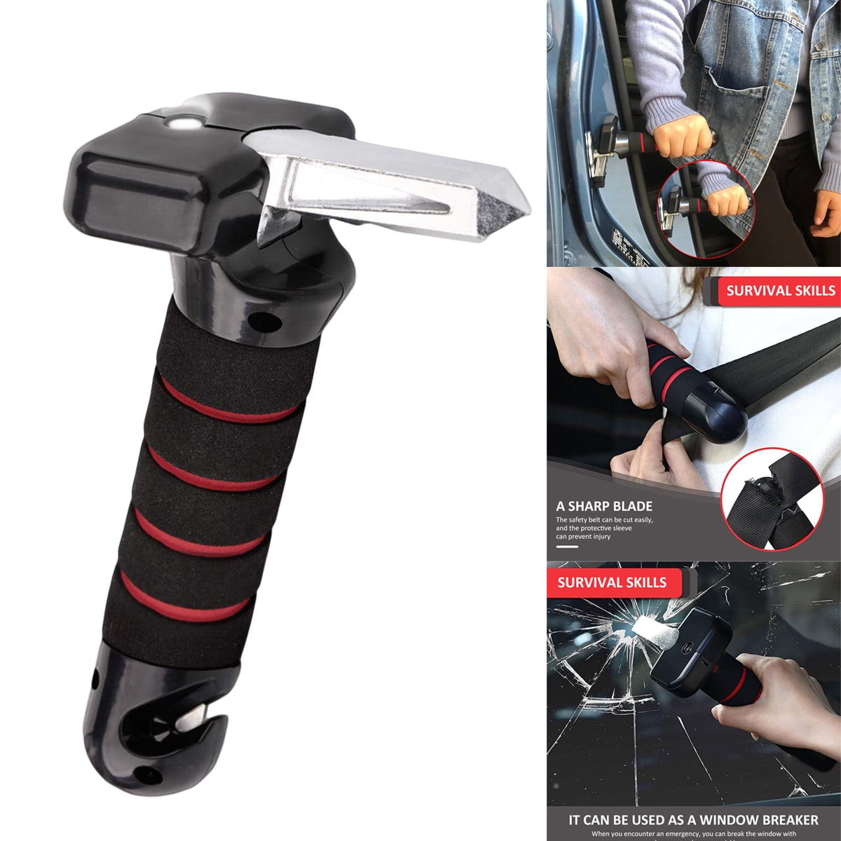 5 in 1 Car Handle Assist for Elderly Automotive Portable Vehicle Support  Handles with LED Flashlight,Seatbelt Cutter and Window Breaker  Multifunction Adjustable Auto Cane Car Grab Handle Accessories : :  Car 