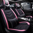 thumbnail image 1 of Auto Car 5 Seats 5-Seats PU Leather Front Rear Cushion Car Seat Cover With Waist Pillow Universal, 1 of 2