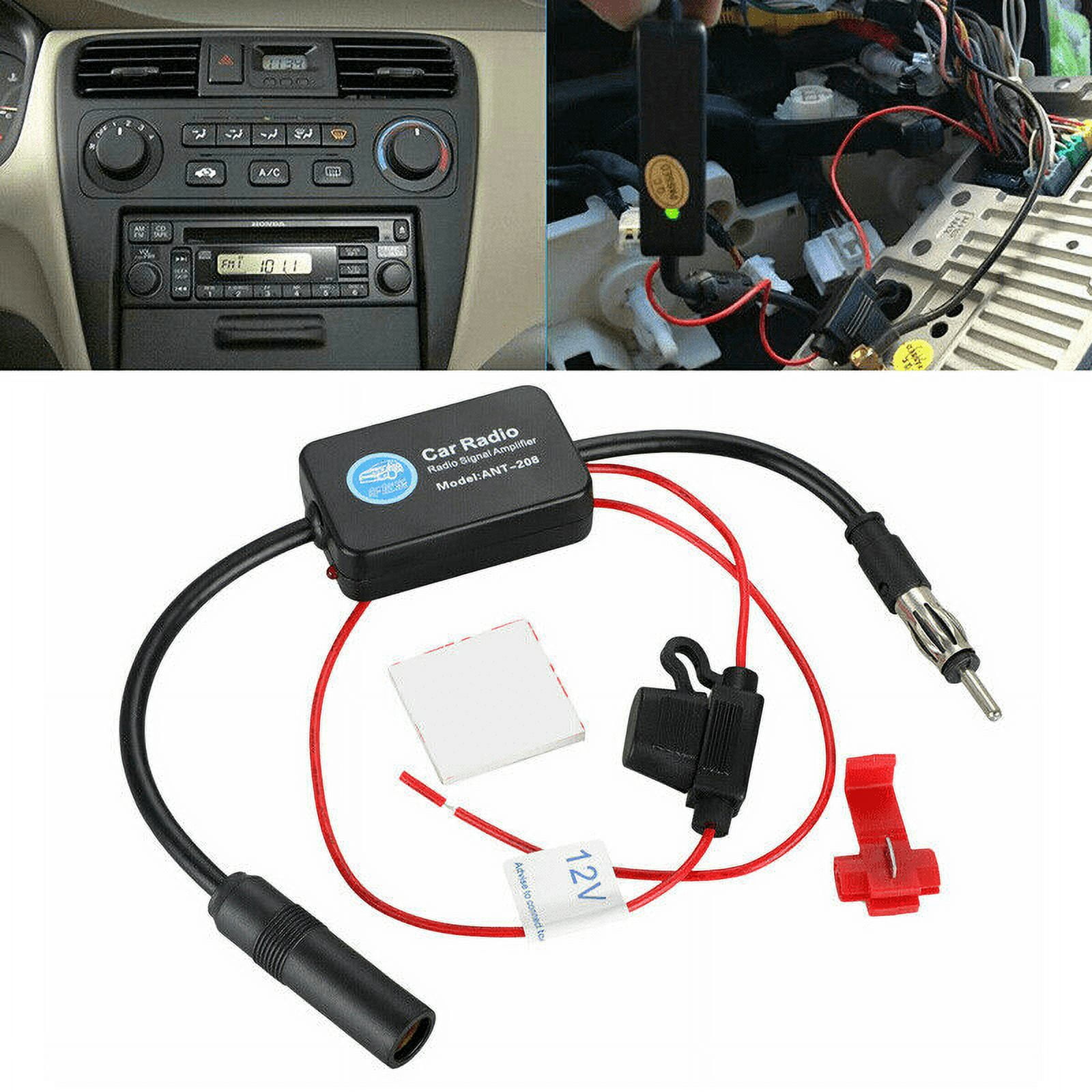 Auto Car Antenna Amplifier Signal Amplifier Booster for 12/24V cars