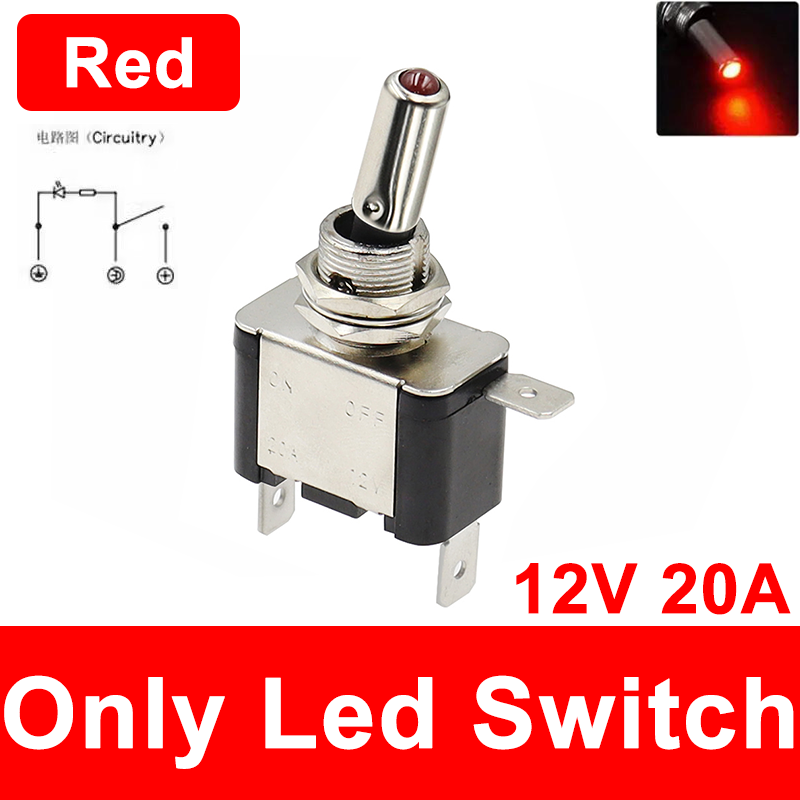 Auto Car Boat Truck Illuminated Led Toggle Switch ON OFF With Safety ...