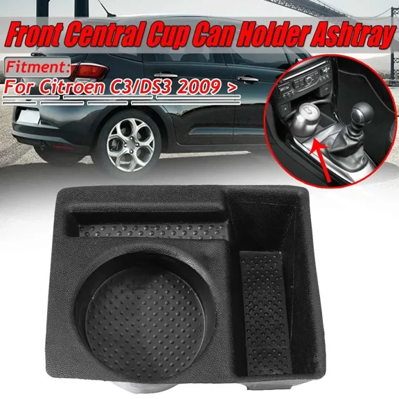 Auto Car Front Center Central Cup Can Drink Holder Ashtray Storage Organizer Box 9425E4 For Citroen C3/DS3 2009+ Car Accessories