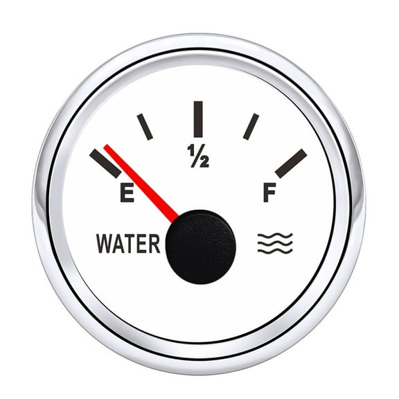 Auto Car Gauge 2" 52MM Water Level Gauge With Red Light 0-190 Ohm Water Level Meter Indicator For Marine Car RV Camper ,Widely Use