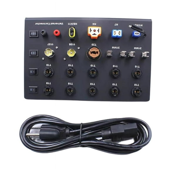 Auto Car Headlight Test Board HID Xenon LED Bulb T10 W5W Festoon C5W T20 7443 H1 H3 H7 H4 9005 Tester US Plug