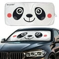 thumbnail image 1 of Auto Car Jumbo Sunshade Foldable Windshield Sun Shade Visor with Panda Cartoon Design (59"x33") for Heat Block Wind Shield Screen UV Rays Full Protection, Trucks SUVs Vans, 1 of 8