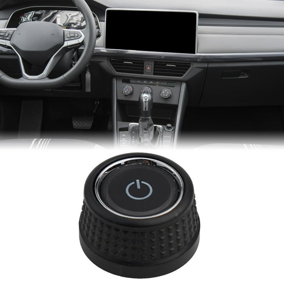 Auto Car Radio Knob Switch Button Turn Knob Control Rotary Button Replacement Part for Golf 6 for Skoda for 6C0919603 Interior Dashboard Audio Volume Control Black Plastic(1 Pc Left)