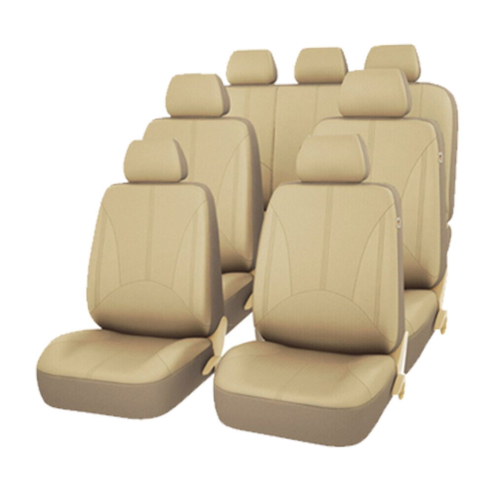 Auto Car Seat Covers 3 Row Auto SUV VAN Truck 7 seaters Leather Full