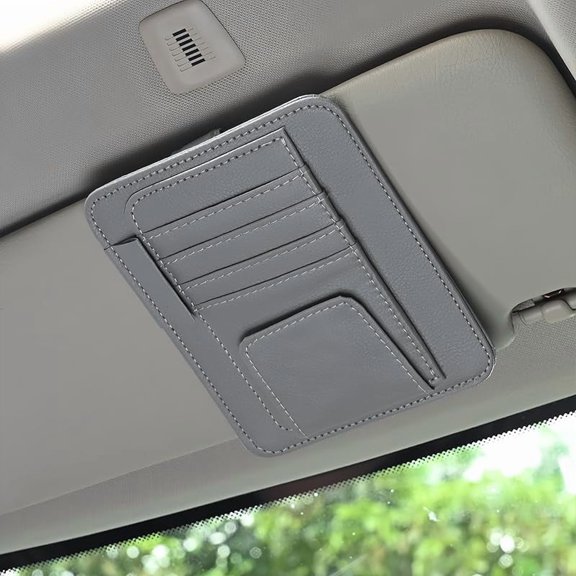 Auto Car Sun Visor Organizer, Multifunctional Auto Interior Accessories Storage Pocket Sun Visor Pouch for Card License Registration Document Pen Key Interior Accessories Pocket Organizer