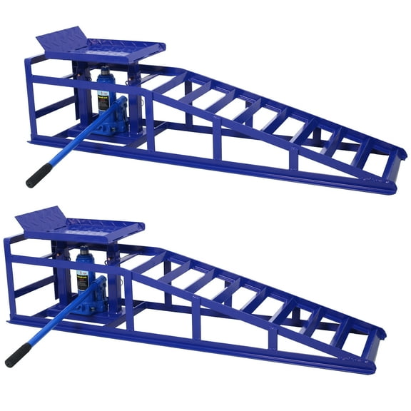 Auto Car Truck Service Ramps Lifts, Garage Car Lift Hydraulic Ramps Black 5 Ton,Automotive Hydraulic Lift Repair Frame Lift(2 Pack) blue,
