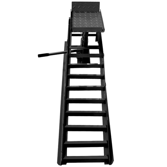 FunMay Auto Car Truck Service Ramps, Hydraulic Garage Lift for Drive and Repair, Black Steel
