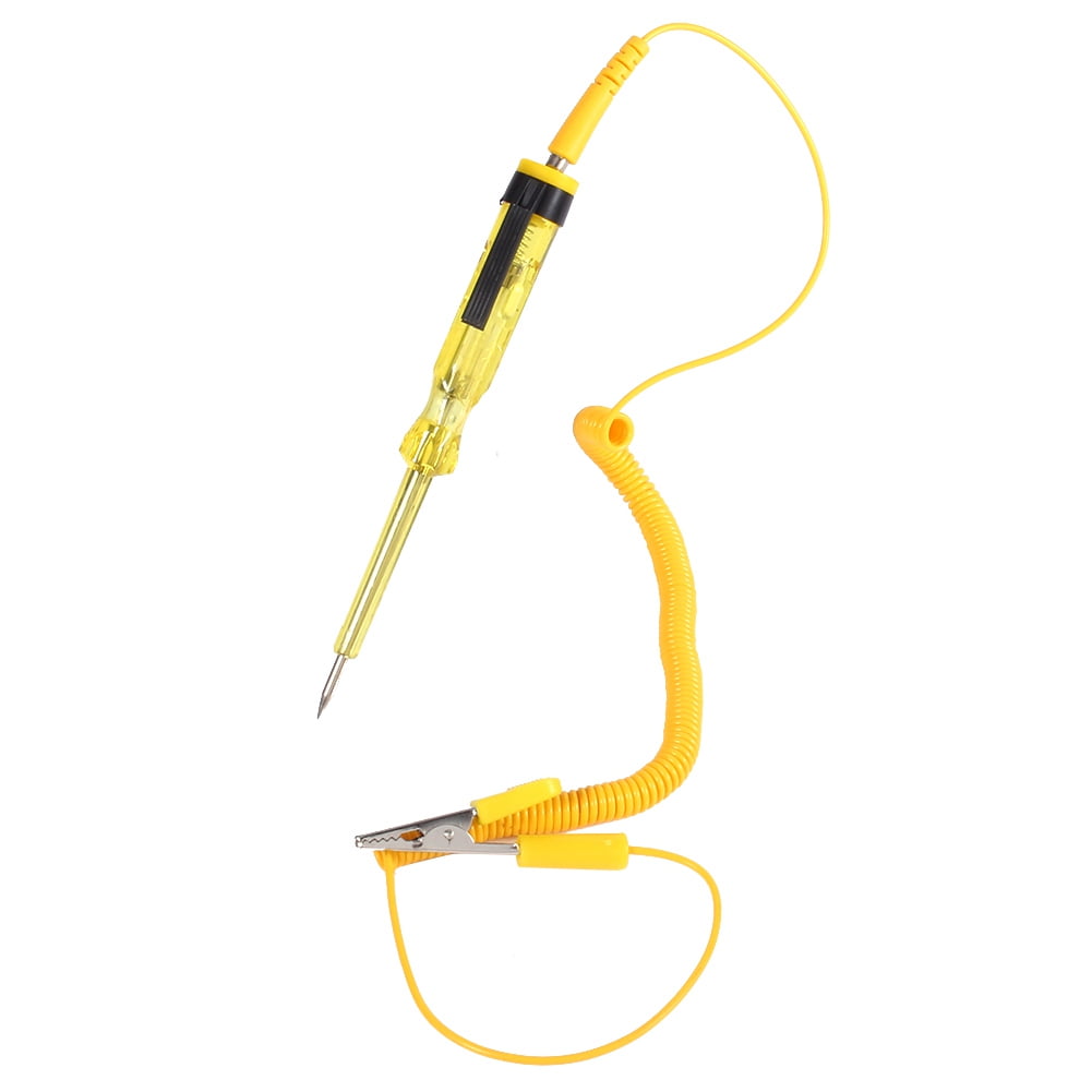 Auto Car Vehicle Circuit Tester DC 6V 12V 24V Light Bulb Voltage Test Pen Pencil Yellow