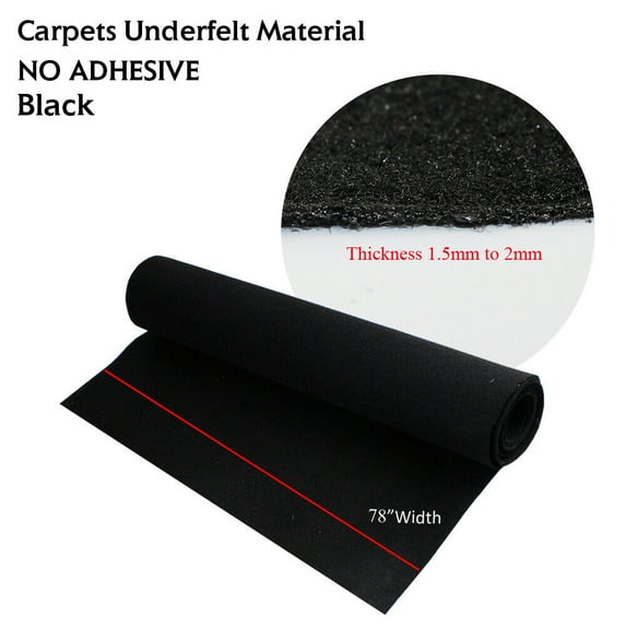 Auto Carpet Replacement 78" Width Sub woofer Enclosure/Box Trunk Liner Upholstery Floor Rug Black