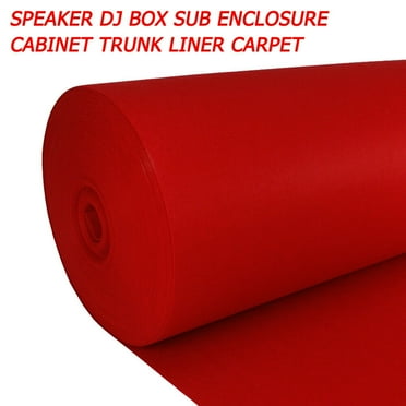 Auto Carpet Replacement 78" Width Subwoofer Enclosure/Box Trunk Liner Upholstery Floor Rug Red