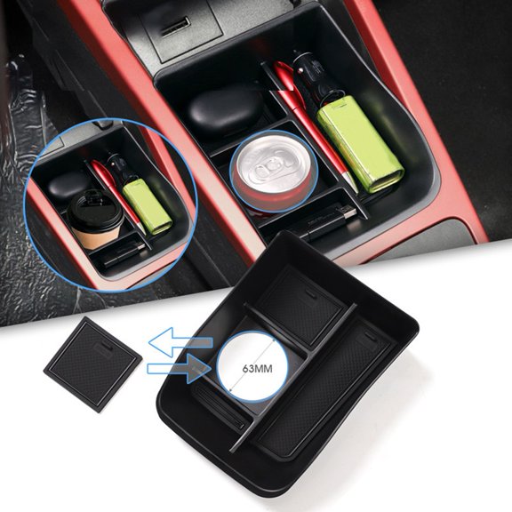 Auto Center Console Box For Dacia Spring Center Armrest Tray Cup Holder Accessories Storage Box Organization Interior Accessorie Fangkenuo