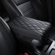 Auto Center Console Cushion,Memory Foam Car Armrest Cushion,Leather Black Waterproof Car Console Cover,Automobile Universal Center Console Pad for SUV/Truck