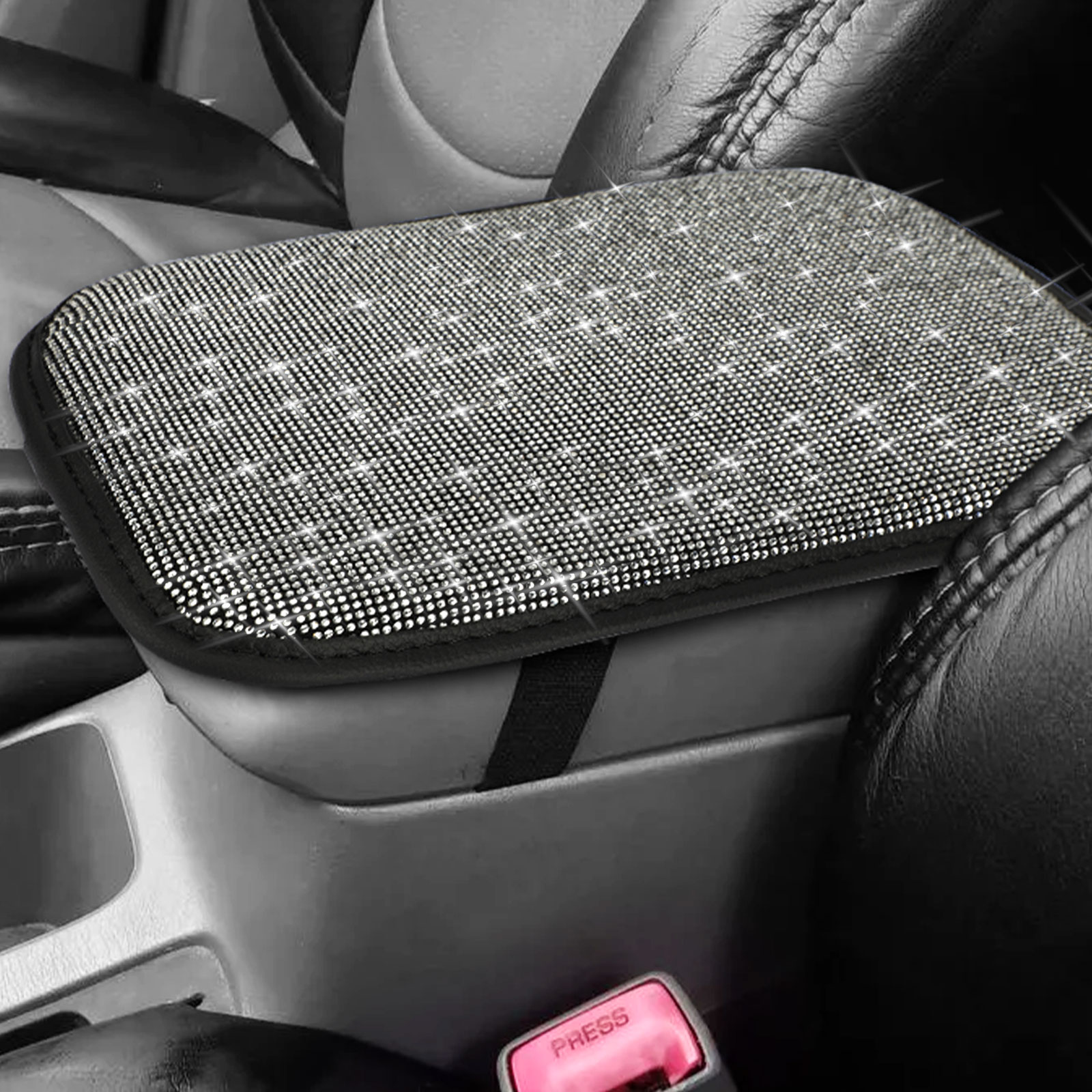 Auto Center Console Pad, EEEkit Colorful Armrest Cover Cushion for Car  Diamond, Universal Cloth Crystal Decor Accessories for Women or Men, Car  Decor Accessories with Rear Seat Hooks