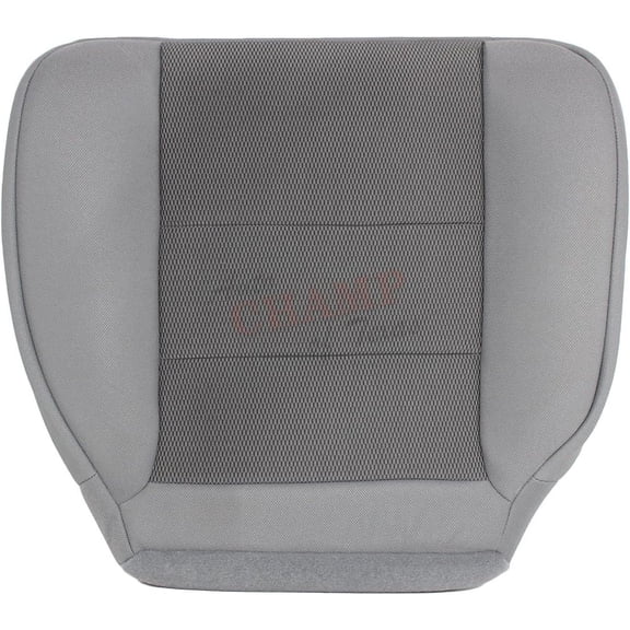 Auto Champ Of Texas - Driver Side Bottom Replacement Cloth Seat Cover, Gray (Compatible with 2003-2007 Ford F250 XLT Super-Cab X-Cab)