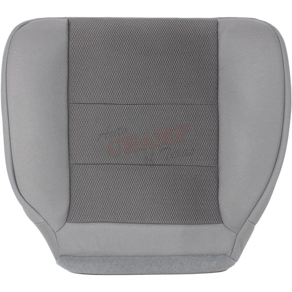 Auto Champ Of Texas - Passenger Side Bottom Replacement Cloth Seat Cover, Gray (Compatible with 2003-2007 Ford F250 F350 XLT Quad-Cab)