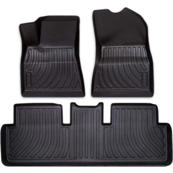 Auto Champ Tesla Model 3 Floor Mats - Custom Fit Compatible with 2016-2026 - All Weather Heavy Duty TPE