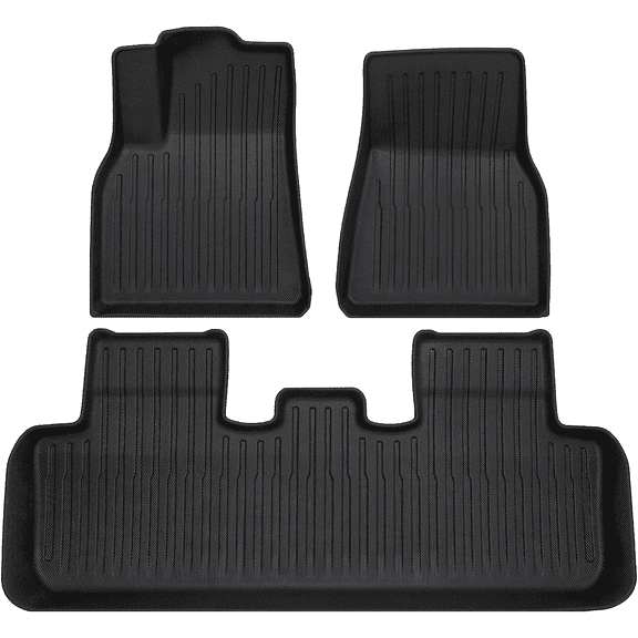 Auto Champ of Texas: Compatible with 2016-2023 Tesla Model Y Custom Fit 3-Piece All-Weather Floor Mats
