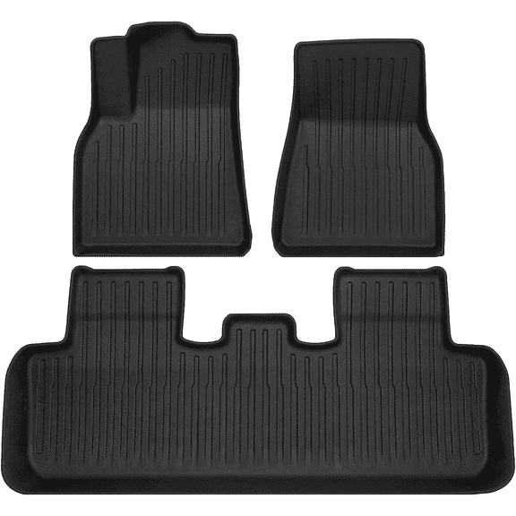 Auto Champ of Texas: Compatible with 2016-2026 Tesla Model Y Custom Fit 3-Piece All-Weather Floor Mats