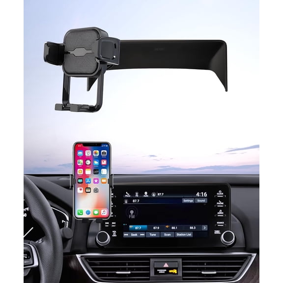 Auto Clamp Car Phone Holder for Honda Accord/Hybrid 2018-2022, 8" Screen Universal Mechanical clip Cell phone Mount Accessories Fit iPhone Android,Automobile Cradle GPS Dashboard Navigation Bracket